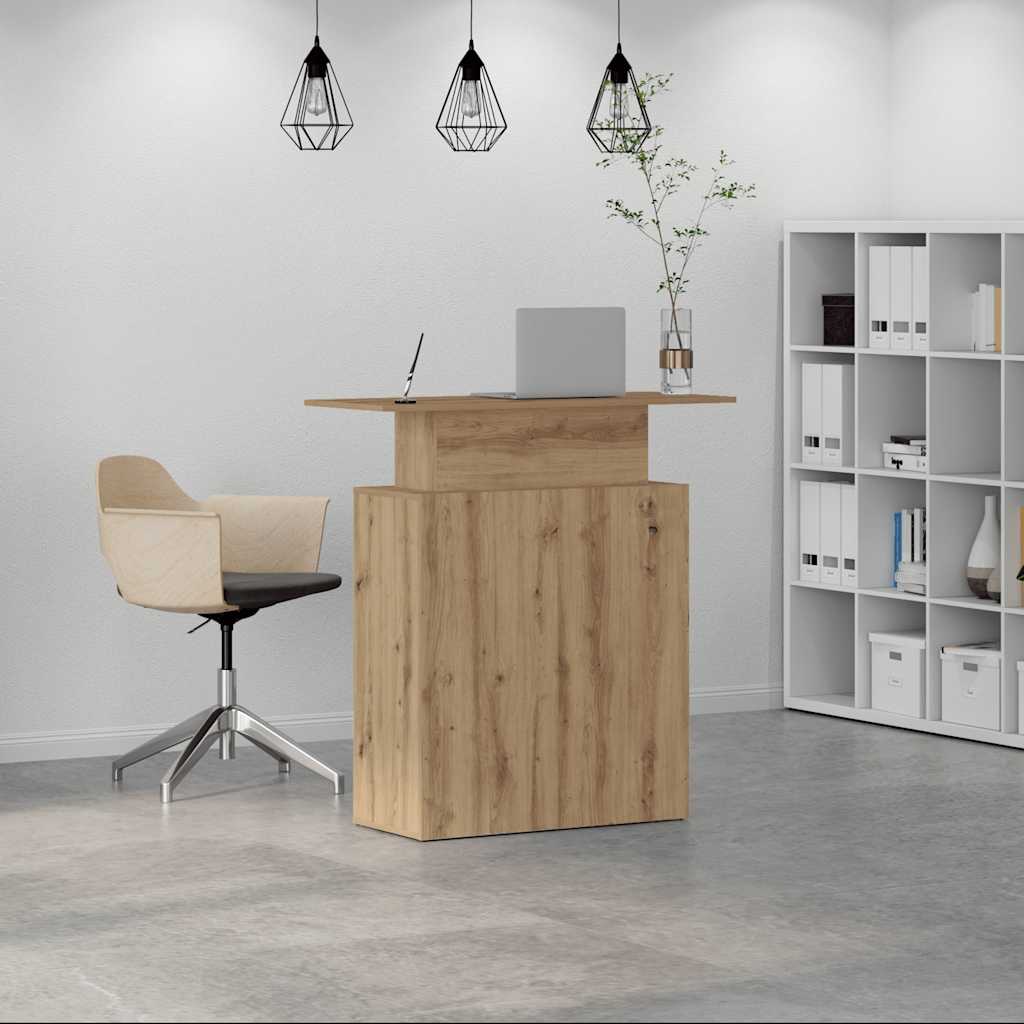 Reception Desk Artisan Oak 100x40x104 cm Engineered Wood
